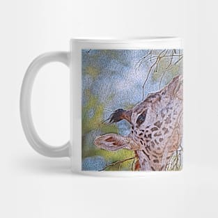 Giraffe eating Mug